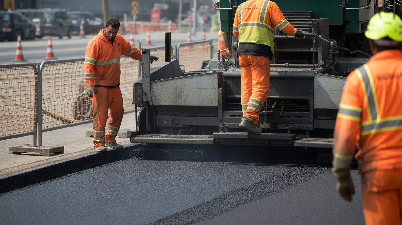 Road development work